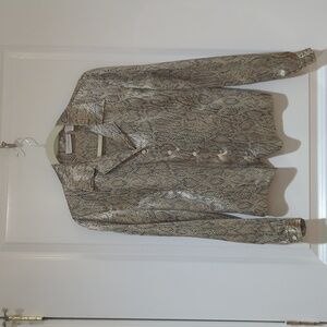 Liz Claiborne Collection Snake Skin button up